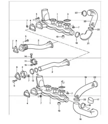 Abgasanlage 911 TURBO 930.66/68 1987-89