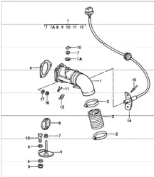 alimentation en air de chauffage 911 1987-89