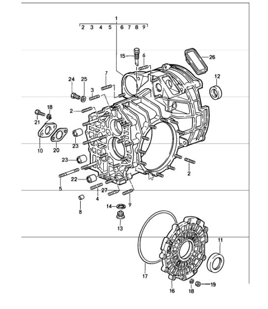 replacement transmission transmission case 911 1987-89