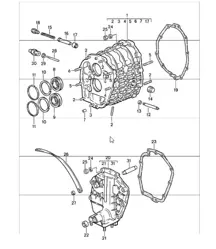 Getriebegehäuse / Getriebedeckel 911 1987-89