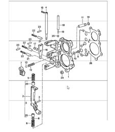 plaque de tension dispositif de verrouillage de commande de changement de vitesse 5 vitesses 911 1987-89