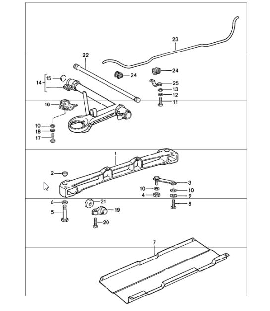 stabilisateur de train avant 911 1987-89