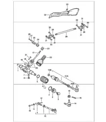 pièces de direction inférieures 911 1987-89