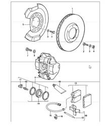 freno eje delantero 911 CARRERA 1987-89