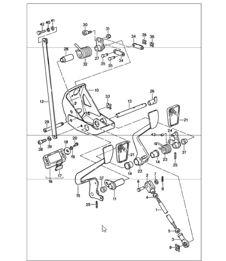 pédales pour LEFT HAND HAND DRIVE CARS 911 CARRERA 1978-89 / TURBO 1989-