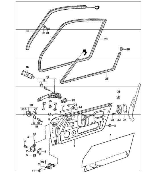 accessoires deuren 911 1987-89