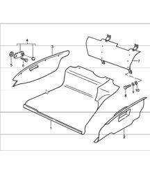 interieuruitrusting bagageruimte VOOR 911 1987-89