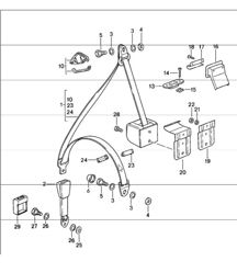cintura di sicurezza anteriore 911 1987-89