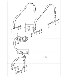 seat belt rear 911 1987-89