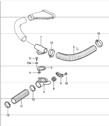 condotto dell'aria di raffreddamento Auto con guida a sinistra 911 1987-89