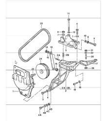 compressor mounting driving mechanism 911 1987-89