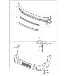 Sondermodell Flatnose Design Außenverkleidung Frontstoßstange 911 TURBO M506 1988-89