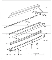 modèle spécial flatnose design centre de lambris extérieur 911 TURBO M506 1988-89