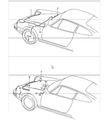 mazos de cables carroceria seccion delantera 911 1987-89