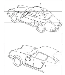 Kabelbäume Karosserie Tür 911 1987-89