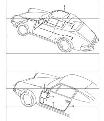 wiring harnesses body door 911 1987-89