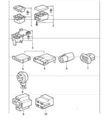 Stekkerhuis 4-polig 911 1987-89