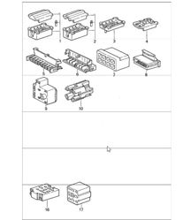 boîtier de connecteur 8 pôles / 9 pôles 911 1987-89