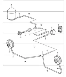headlight levelling system 911 M605 1987-89
