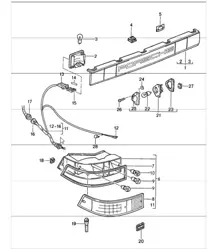 cubre faros combinados traseros 911 1987-89