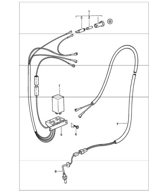 Diagram 909-00 Porsche 911 1987-1989 3.2L G50 Electrical equipment