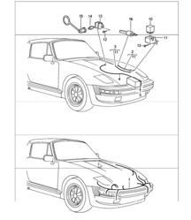 relé de arneses de cableado de diseño de punta plana modelo especial 911 TURBO M506 1988-89