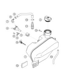 Vase d'expansion d'eau 911 (991) GT3 CUP 2016