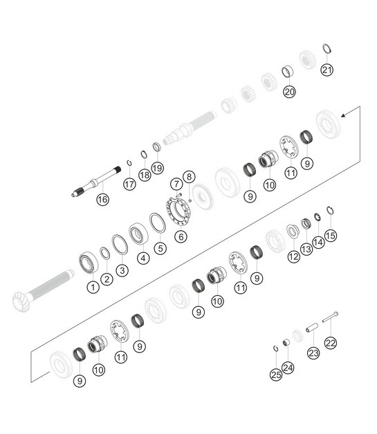 Diagram 3.3-11 Porsche Cayman 718C (982C) 2017>> Transmission