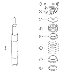 2016款保时捷911 (991) GT3 CUP前悬架支柱