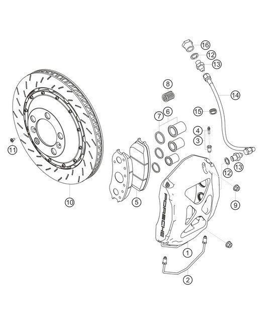 Diagram 6.6-02 Porsche 991 (911) MK1 2012-2016 Wheels, Brakes