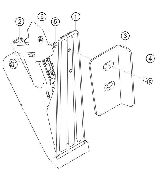 Diagram 7.7-03 Porsche 996 (911) (1997-2005) 手柄系统、踏板组 