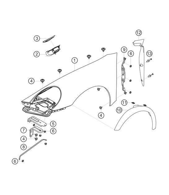 Diagram 8.8-04 Porsche 991 (911) MK1 2012-2016 Body