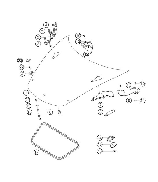 Diagram 8.8-07 Porsche 991 (911) MK1 2012-2016 Body