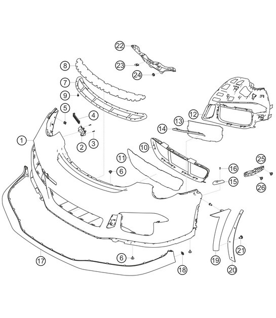 Diagram 8.8-08 Porsche 991 (911) MK1 2012-2016 Body