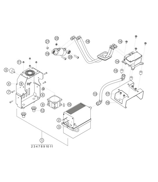 Diagram 9.9-11 Porsche 991 (911) MK1 2012-2016 Electrical equipment