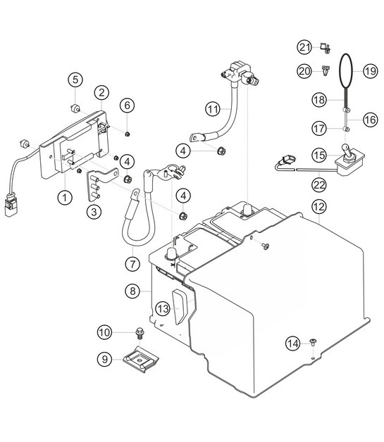 Diagram 9.9-06 Porsche 991 (911) MK1 2012-2016 Electrical equipment