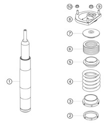 suspension strut front 911 (991) GT3 CUP 2018 - 2019