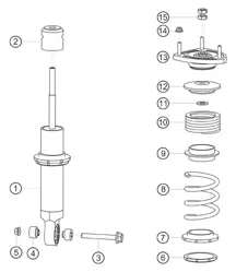 suspension strut rear 911 (991) GT3 CUP 2018 - 2019
