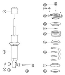 suspension strut rear 911 (991) GT3 CUP 2018 - 2019