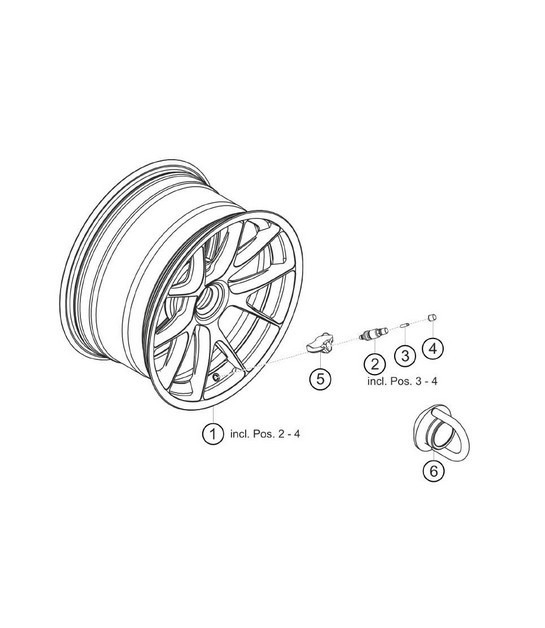 Diagram 6.6-01 Porsche Cayenne S V8 4.2L Diesel 382PS Räder, Bremsen