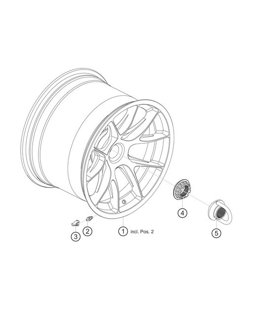 Diagram 6.6-01 Porsche 968 CS 3.0L 1993-95 Wheels, Brakes