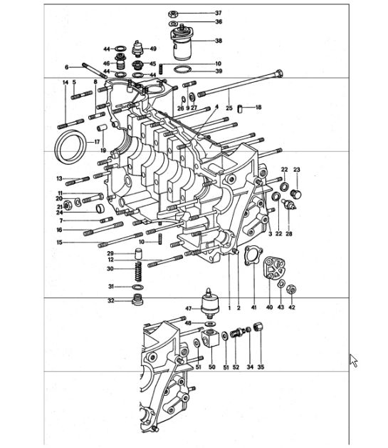 cárter derecho 911 Turbo 1975-77