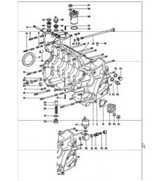 carter moteur droit 911 Turbo 1975-77