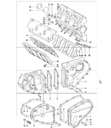 carter de chaîne, carter d'arbre à cames 911 TURBO 1975-77
