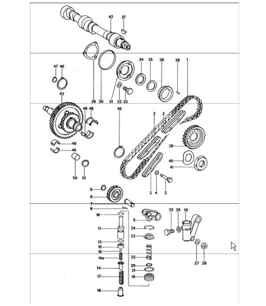 Diagram 103-15 Porsche 955 Cayenne S 4.5L V8 2003-06 Engine
