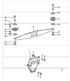 suspension moteur 911 TURBO 1975-77