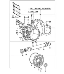 vervangende transmissie, transmissiehuis 911 TURBO 1975-77