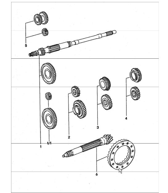gear wheel sets 4-speed transmission