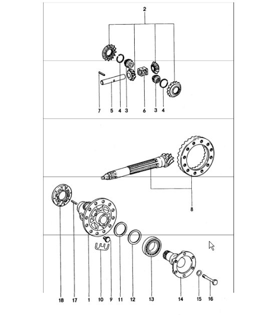 differential 911 TURBO 1975-77