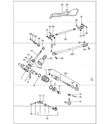 boîtier de direction, tringlerie de direction, biellette 911 TURBO 1975-77